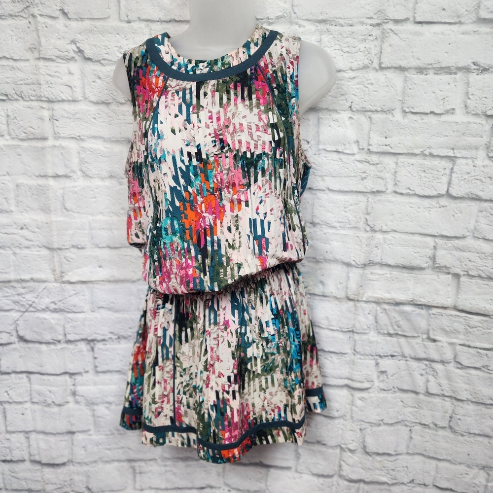 Elizabeth and James Multi-Color Silk Sleeveless Mini